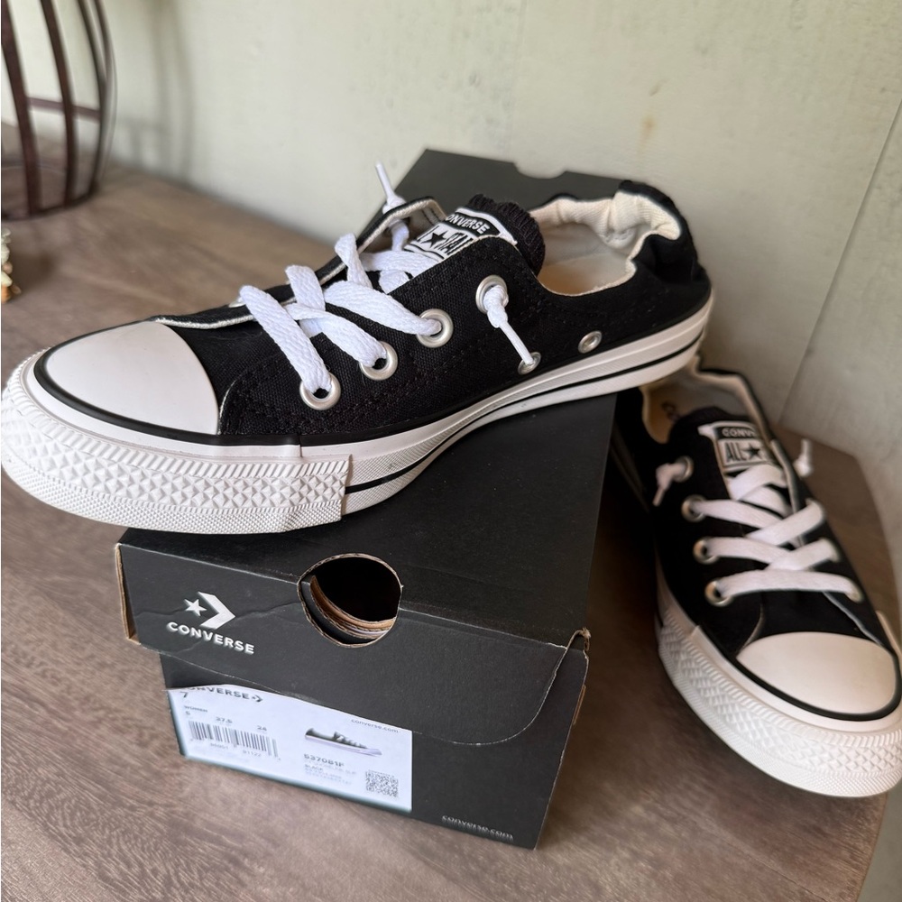 Converse Black and White Low-Top Sneakers